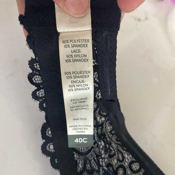 Lucky Brand Full Figure Convertible Strapless Bra Removeable Straps Wire sze 40C - Picture 10 of 16